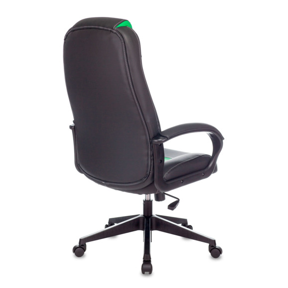 Кресло игровое TopChairs ST-CYBER 8, черный/ салатовый экокожа, крестовина пластик - фото 4
