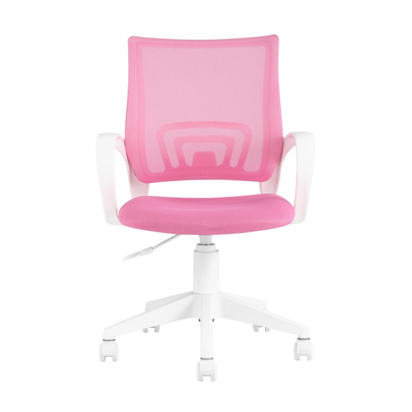 Кресло офисное TopChairs ST-BASIC-W розовый крестовина пластик белый - фото 3