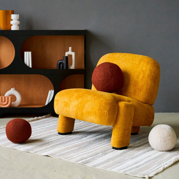 Кресло Orli, желтый, черный - фото 7