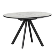 Фотография товара Стол раздвижной Лаки мини 800+300мм, серый каспий, черный муар от компании ChiedoCover.