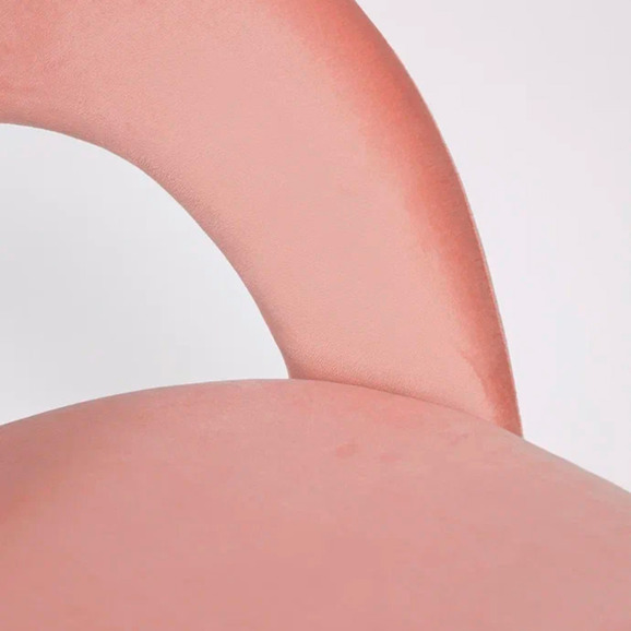 Стул Пиннате, пирамида, поворотный, розовый, черный, велюр - фото 7