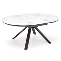 Фотография товара Стол обеденный Brocade, раскладной, белый мрамор, черный от компании ChiedoCover.