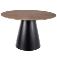 Настоящее фото товара Стол обеденный Jamb, дуб, черный, произведённого компанией ChiedoCover