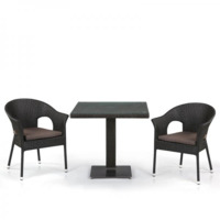 Настоящее фото товара Комплект мебели Бронкс, коричневый, 2 места, произведённого компанией ChiedoCover