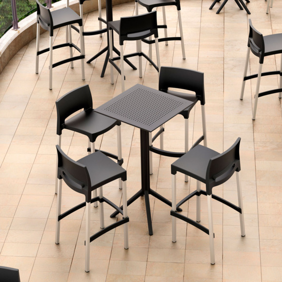 Стол пластиковый барный складной Sky Folding Bar Table 60, черный - фото 9