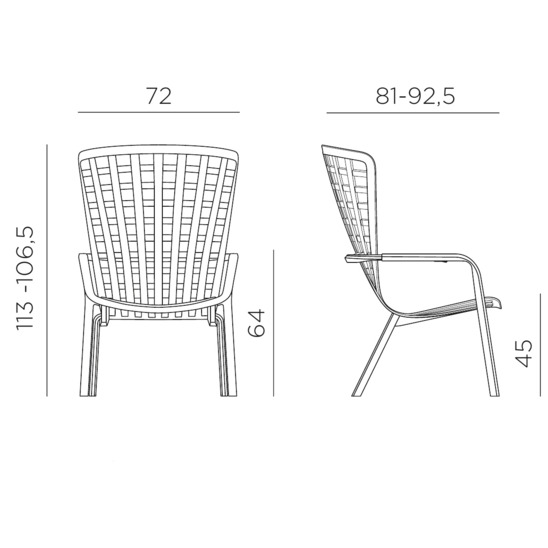 Лаунж-кресло пластиковое Folio, белый - фото 2