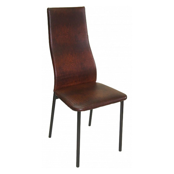 Стул Lima, ножки черные, экокожа dark brown - фото 1