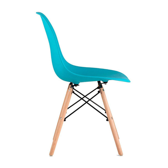 Стул пластиковый Eames, бук, бирюзовый - фото 2
