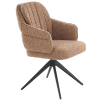 Настоящее фото товара Стул кухонный Hoard, поворотный, корица, черный, произведённого компанией ChiedoCover