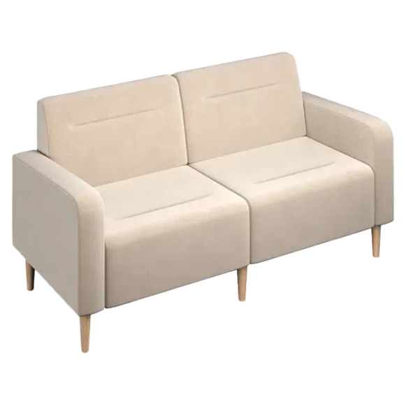 Диван Папилла, велюр, 162 см, бежевый - фото 1