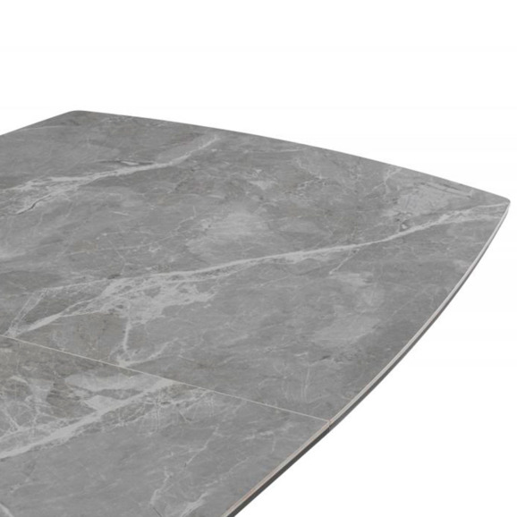 Керамический стол Риполь 160(205)х89 larka grey / черный - фото 7