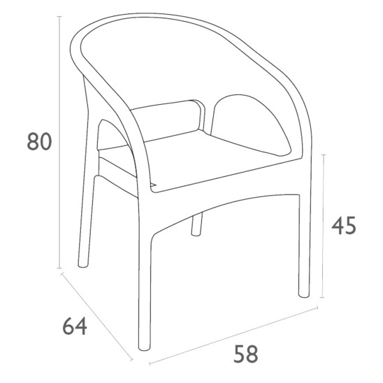 Кресло пластиковое плетеное Panama - фото 2