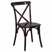 Фотография товара Стул Кроссбэк, черно-красная патина от компании ChiedoCover.