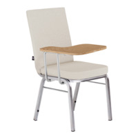 Настоящее фото товара Стул Бастер 25 с пюпитром, велюр Velutto 05, каркас серебро, произведённого компанией ChiedoCover