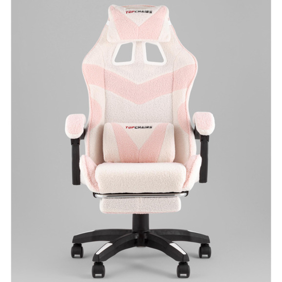 Кресло спортивное TopChairs MG-7019 букле бело-розовый Кресло спортивное TopChairs MG-7019 букле бело-розовый - фото 2