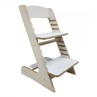 Настоящее фото товара Детский растущий стул белый, произведённого компанией ChiedoCover