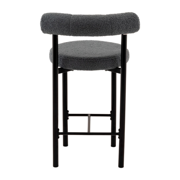 Стул полубарный Флорео букле темно-серый Стул полубарный Флорео букле темно-серый - фото 4