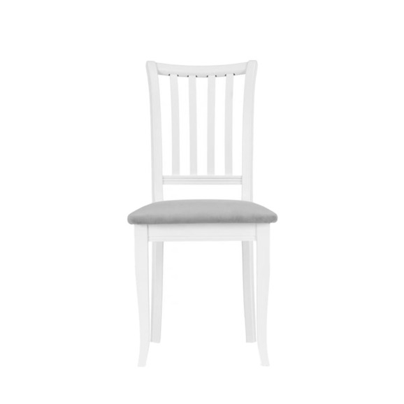 Деревянный стул Фрезино серый велюр / белый - фото 2