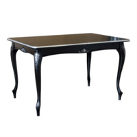 Настоящее фото товара Стол раздвижной Генти, массив бука, черный, произведённого компанией ChiedoCover