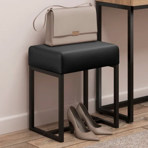 Пуф Номик, экокожа, черный Пуф Номик, экокожа, черный - фото 2