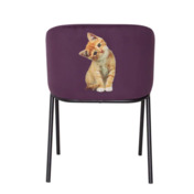 Фотография товара Стул Vente, велюр Velutto 41, с логотипом, фиолетовый от компании ChiedoCover.