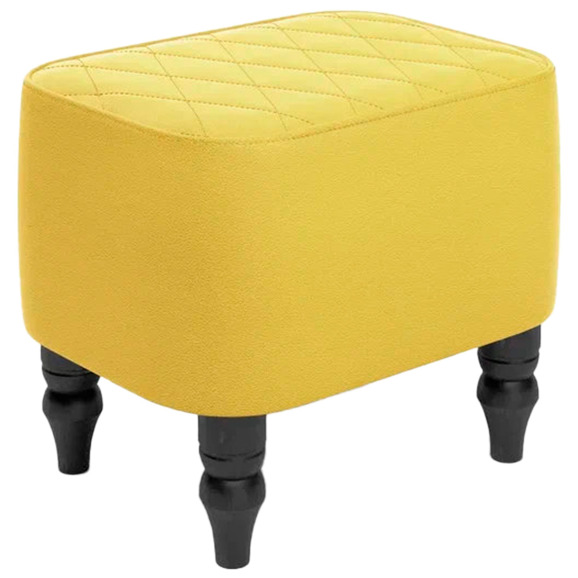 Пуф Лотик, экокожа, желтый Пуф Лотик, экокожа, желтый - фото 1