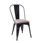 Фотография товара Стул Tolix Soft, черный, экокожа бежевая от компании ChiedoCover.