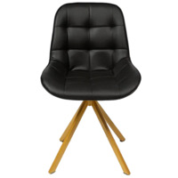 Фотография товара Стул Мускус, пирамида, кожа, черный, золотой от компании ChiedoCover.