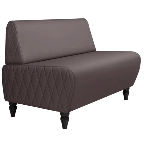 Диван Лотик, экокожа, коричневый - фото 1