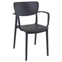 Настоящее фото товара Кресло пластиковое Lisa, черный, произведённого компанией ChiedoCover