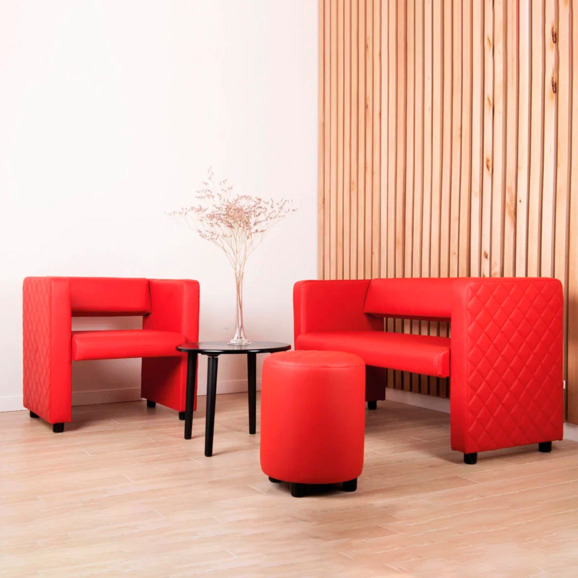 Пуф Тепал, экокожа, красный Пуф Тепал, экокожа, красный - фото 6