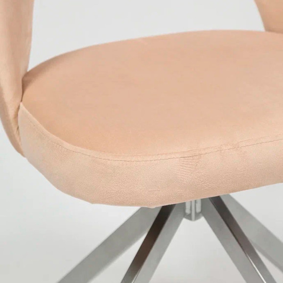 Стул Пиннате, пирамида, бежевый, серебро, велюр - фото 6