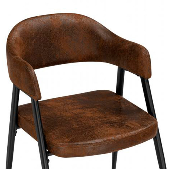 Стул на металлокаркасе Twin brown / black - фото 5