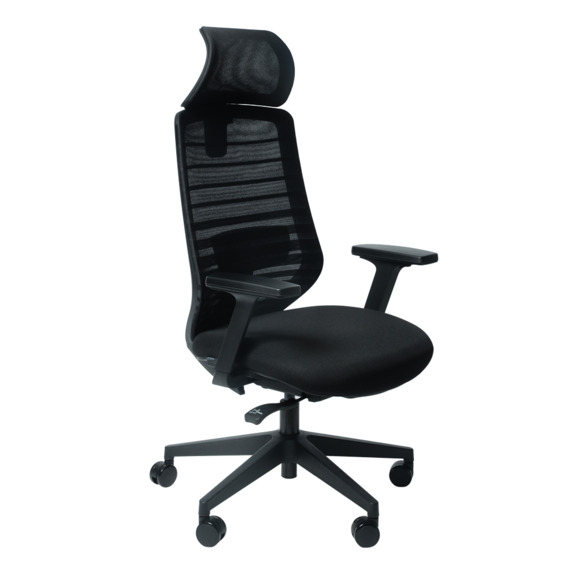 Офисное поворотное кресло Sparx frs-6 crosby black, ткань / сетка, черный - фото 1