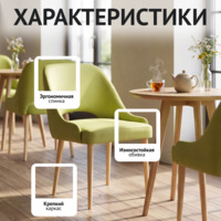 Фотография товара Стул Мила, велюр Selesta 31 салатовый от компании ChiedoCover.