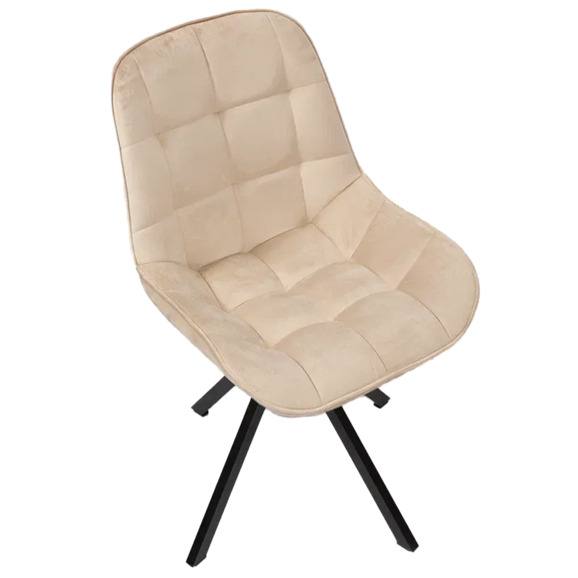 Стул Мускус, пирамида, велюр, бежевый, черный - фото 6