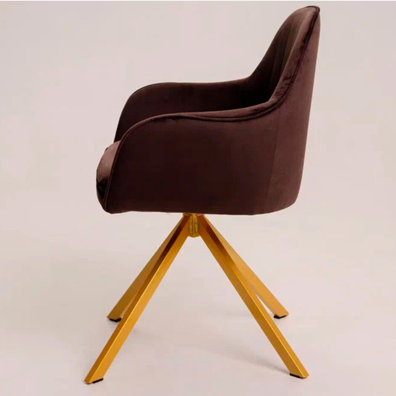 Кресло Сета, пирамида, коричневый, золотой - фото 4