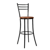 Фотография товара Стул Helmet, каркас черный, экокожа, коричневый от компании ChiedoCover.