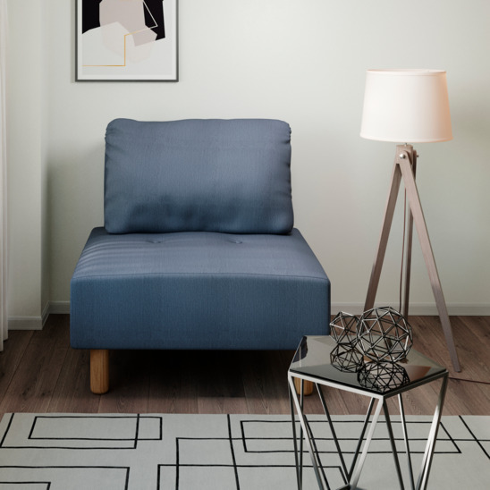 Кресло Десвилль, серо-синее - фото 4