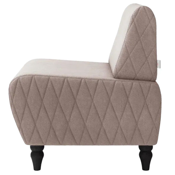 Кресло Лотик велюр, светло-коричневый - фото 4