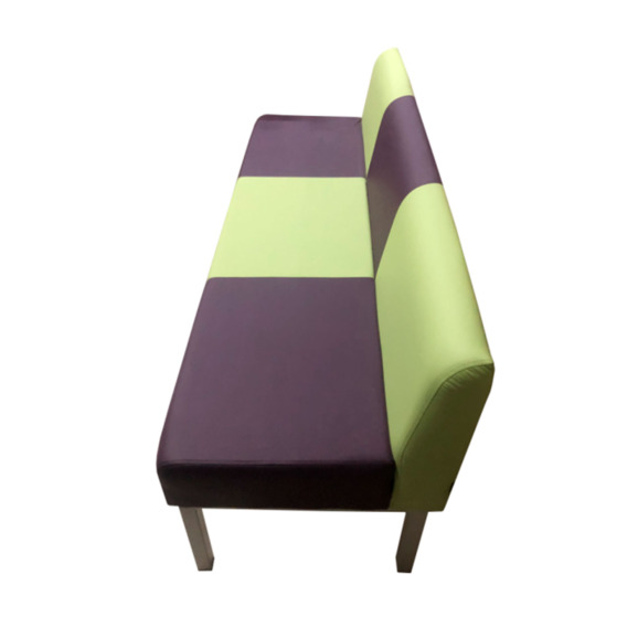 Диван Компакт Шахматы трехместный, салатовый-фиолетовый - фото 3
