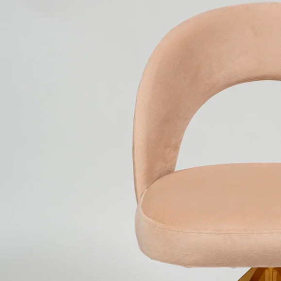 Стул Пиннате, пирамида, бежевый, золотой, велюр - фото 5