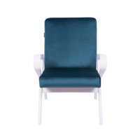 Кресло Форест, белые подлокотники, синее