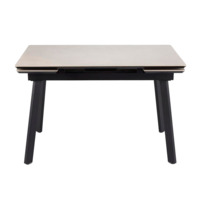 Фотография Керамический стол Норман 120(180)х80 carmen light grey / черный Фотография товара Керамический стол Норман 120(180)х80 carmen light grey / черный от компании ChiedoCover.