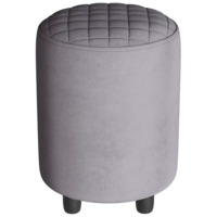 Настоящее фото товара Пуф Тепал, велюр, светло-серый, произведённого компанией ChiedoCover