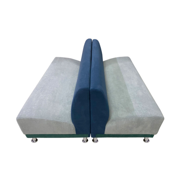 Комплект Блазз экстра шестиместный, велюр, сине-серая Комплект Блазз экстра шестиместный, велюр, сине-серая - фото 3