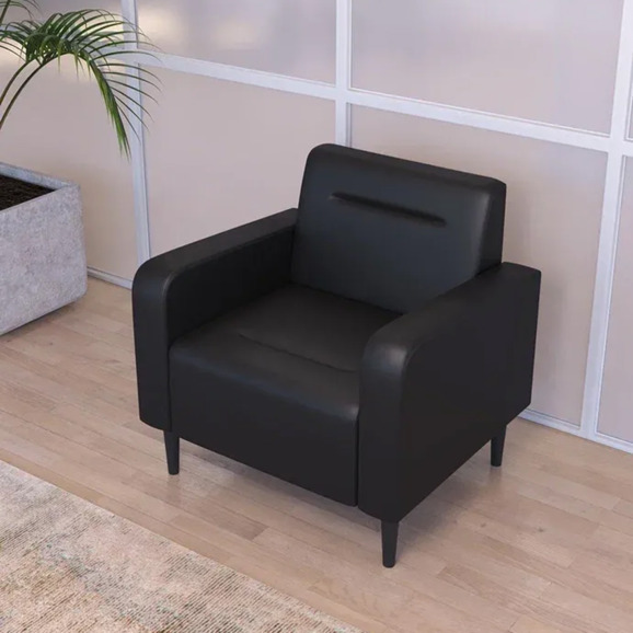 Кресло Папилла, экокожа, черный Кресло Папилла, экокожа, черный - фото 4