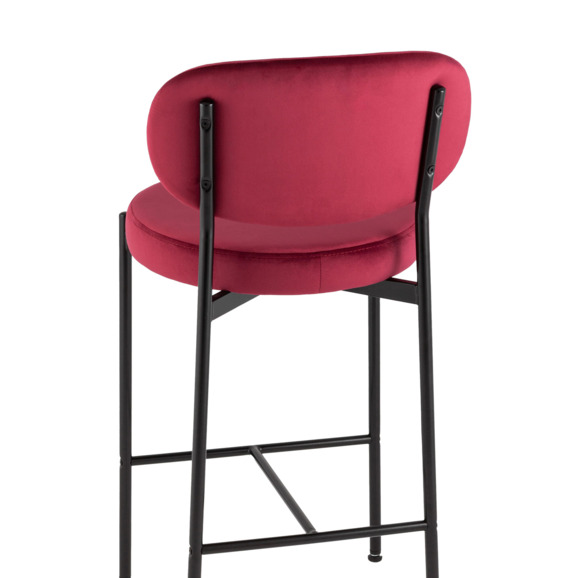 Стул полубарный Бриф ВД, велюр, винный - фото 5