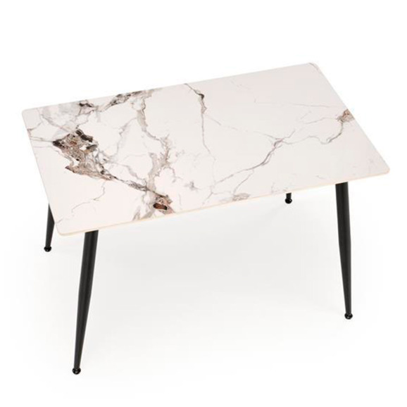 Стол обеденный Radian, белый мрамор, черный - фото 4