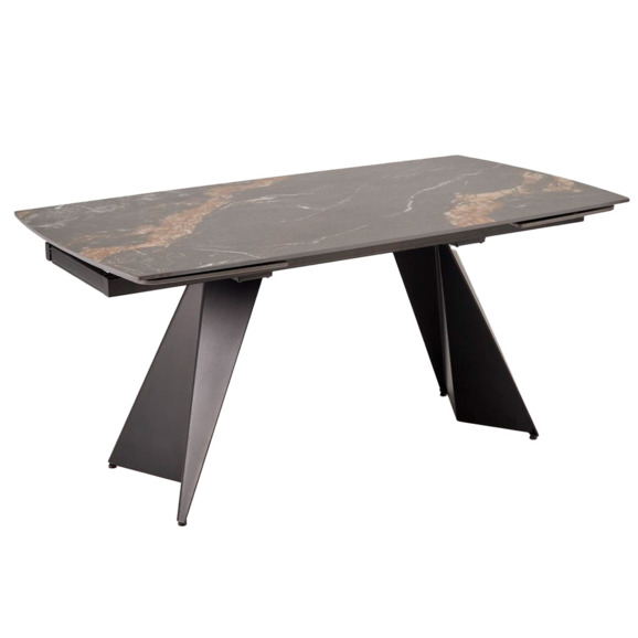 Стол обеденный Chevron, черный мрамор, черный - фото 1